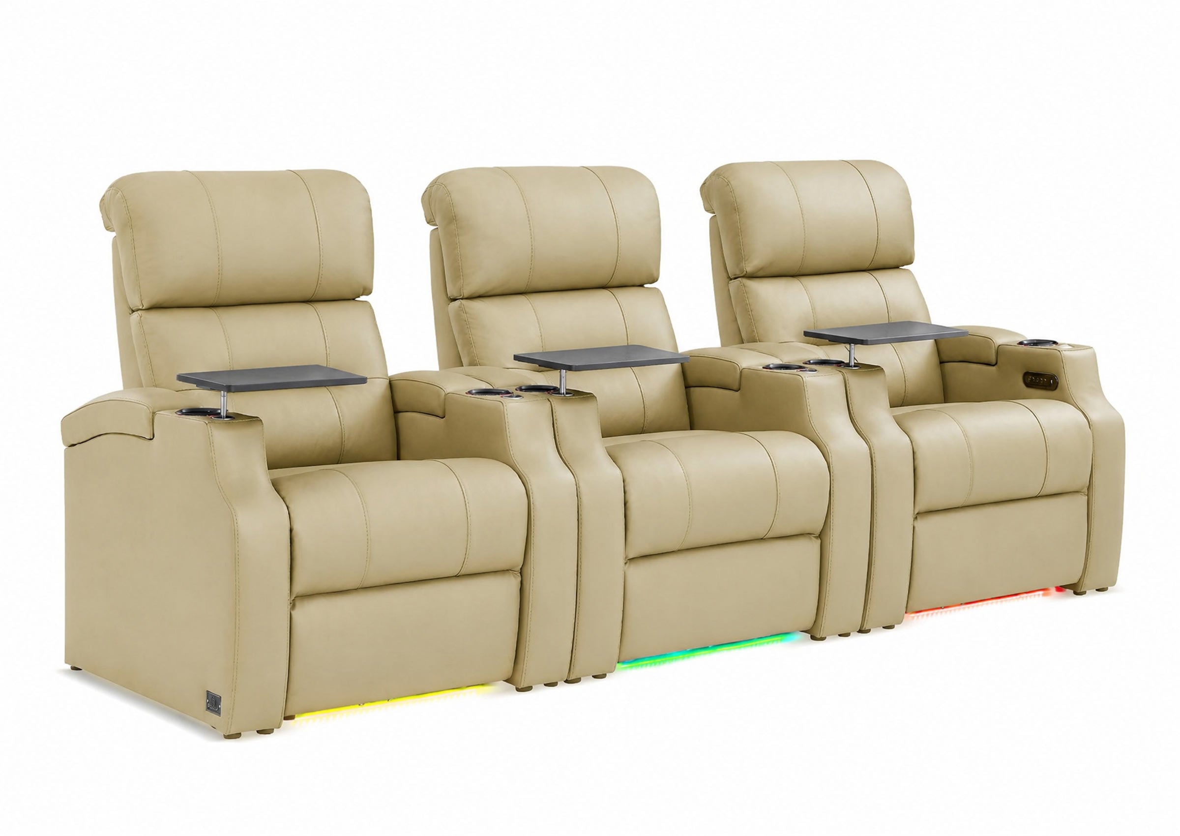 Weilianda Vanguard Series Movie Night Chair Power Recliner 3 seats Blue