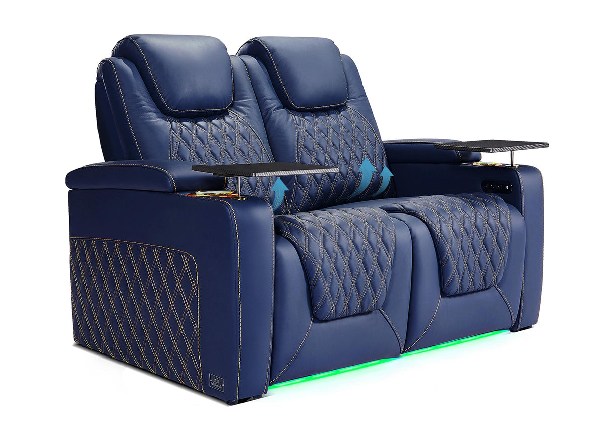 Weilianda Chic Lumbar Series 2-Seat Home Theater Sofa with Ergonomic Lumbar Support