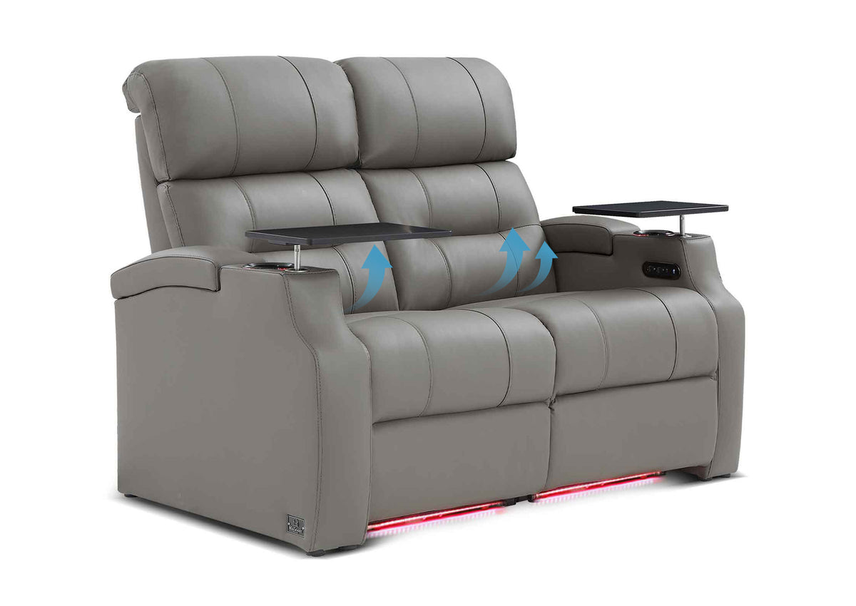 Weilianda Vanguard Lumbar Series Home Theater Loveseat Recliner with Ergonomic Lumbar Support