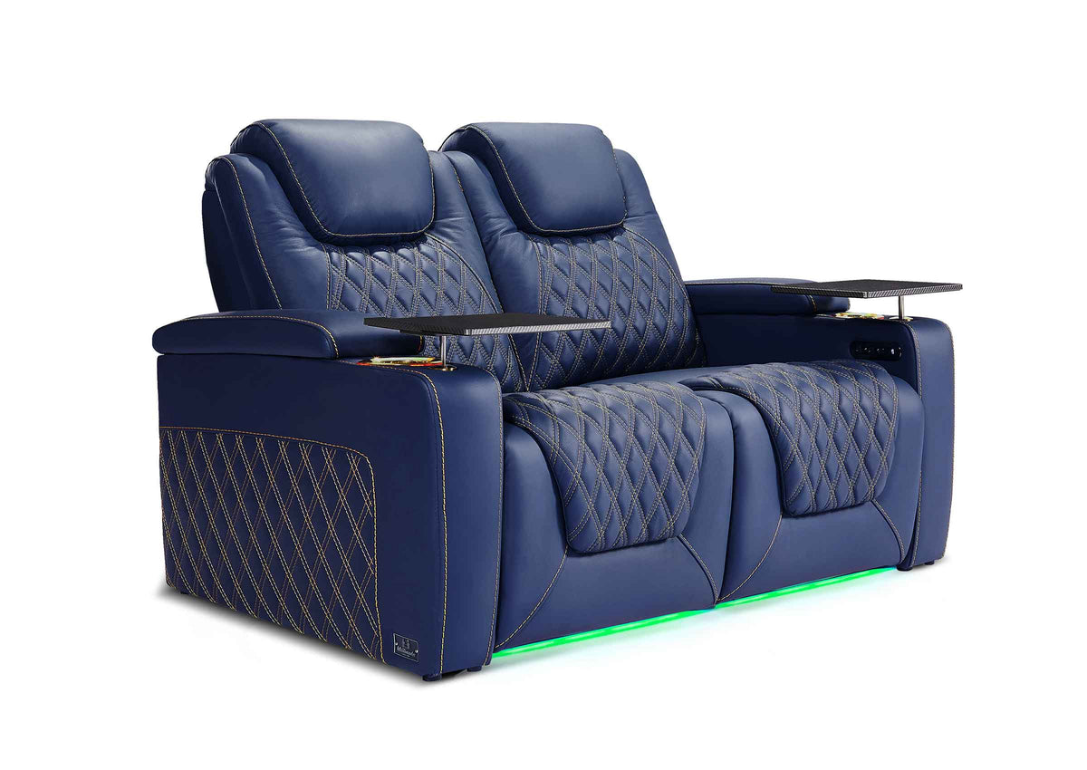Weilianda Chic XL Series Two Seat Power Recliner | Roomy Design & Adjustable Power Headrest