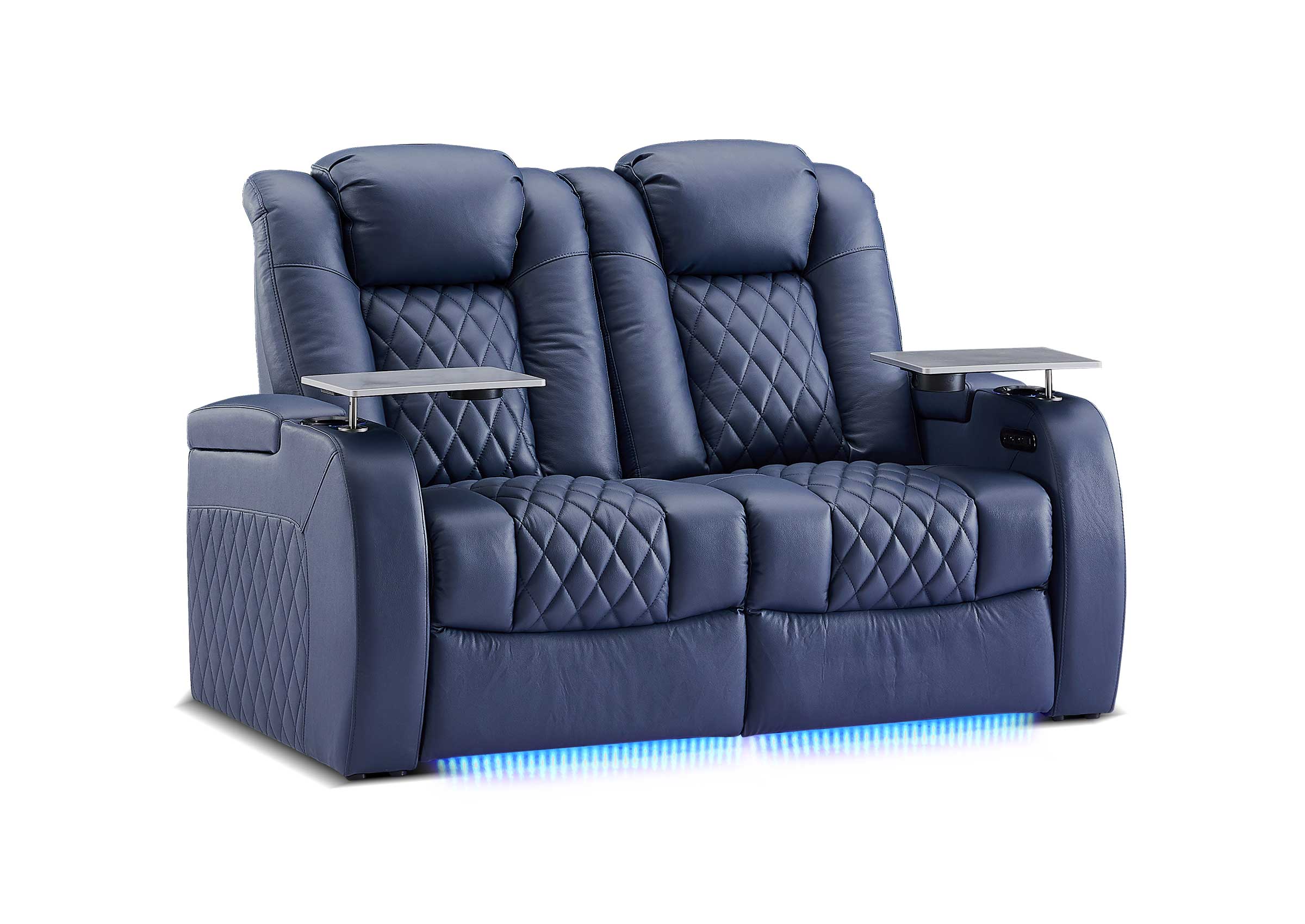 Weilianda FortLux XL Series – Big & Tall Design | Two-Seat Power Recliner with Ambient Lighting & Adjustable Headrest for Movie Room