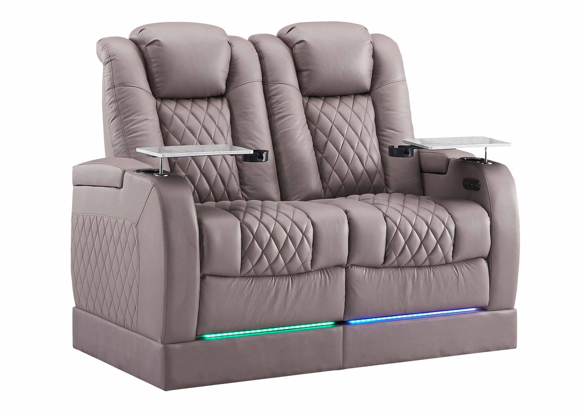 Weilianda FortLux Riser Series 2-Seat Home Theater Sofa | Power Headrest & Footrest Recliner
