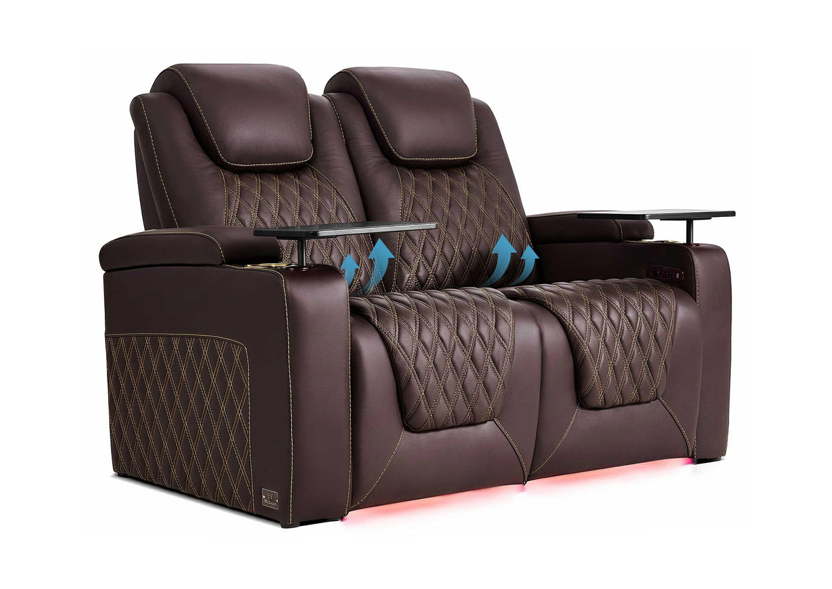 Weilianda Chic Lumbar Series 2-Seat Home Theater Sofa with Ergonomic Lumbar Support