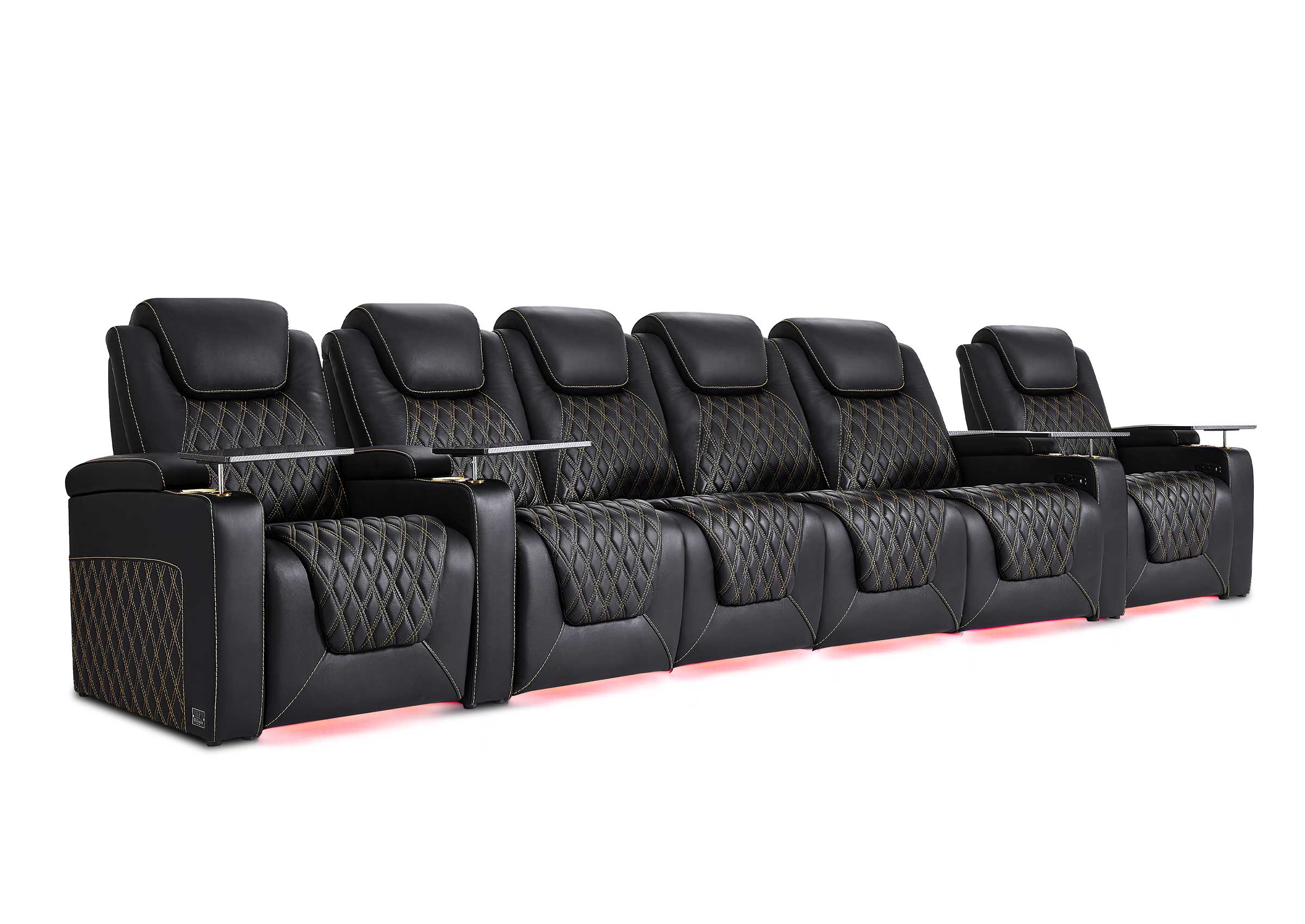 Weilianda Chic Series Theater Seats Custom Loveseat Recliners Sofa-Style Center
