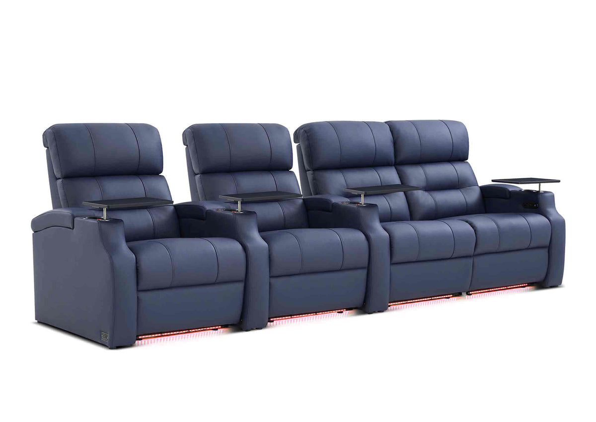 Weilianda Vanguard XL Series Four Seat Genuine Leather Sofa | Generous Seating & Zero Gravity Reclining