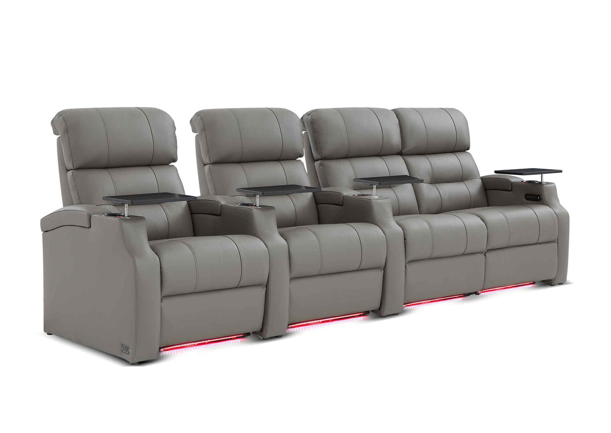 Weilianda Vanguard XL Series Four Seat Genuine Leather Sofa | Generous Seating & Zero Gravity Reclining