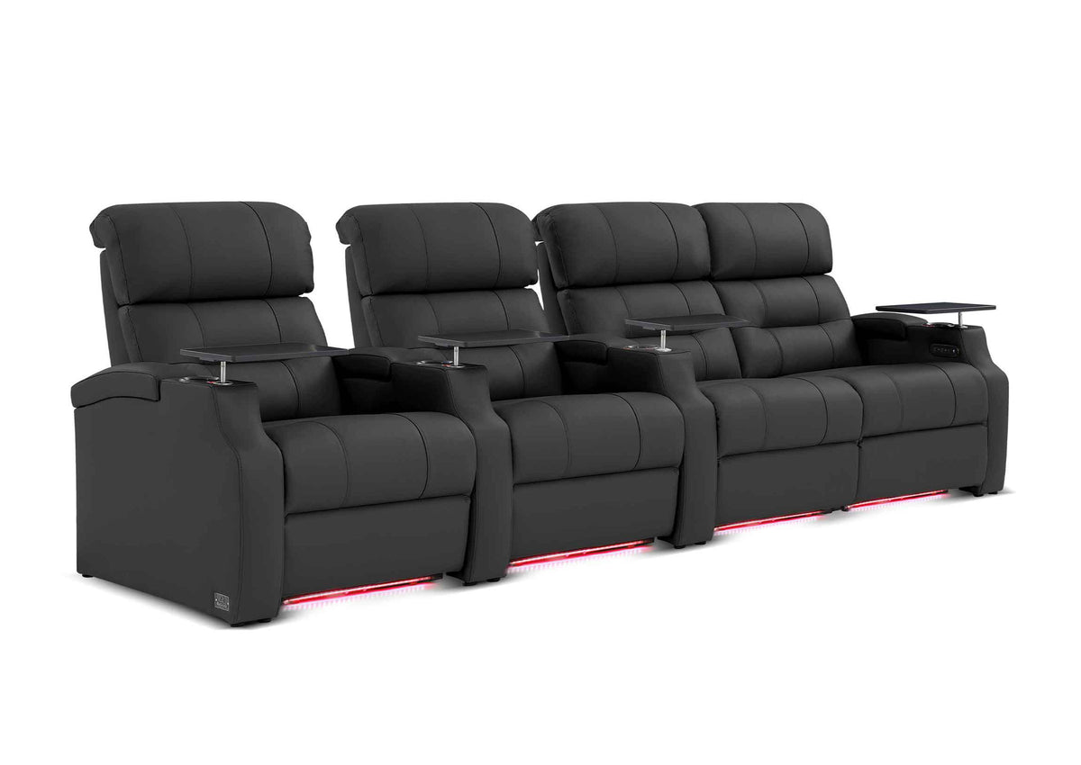 Weilianda Vanguard XL Series Four Seat Genuine Leather Sofa | Generous Seating & Zero Gravity Reclining