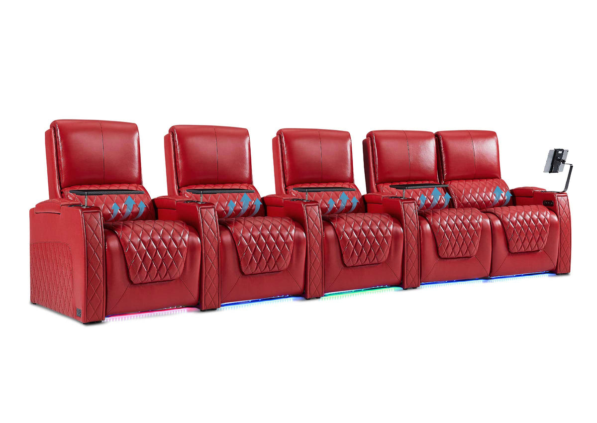 Weilianda AstroUltra Lumbar Series 5-Seat Home Cinema Chairs with Integrated Lumbar Support