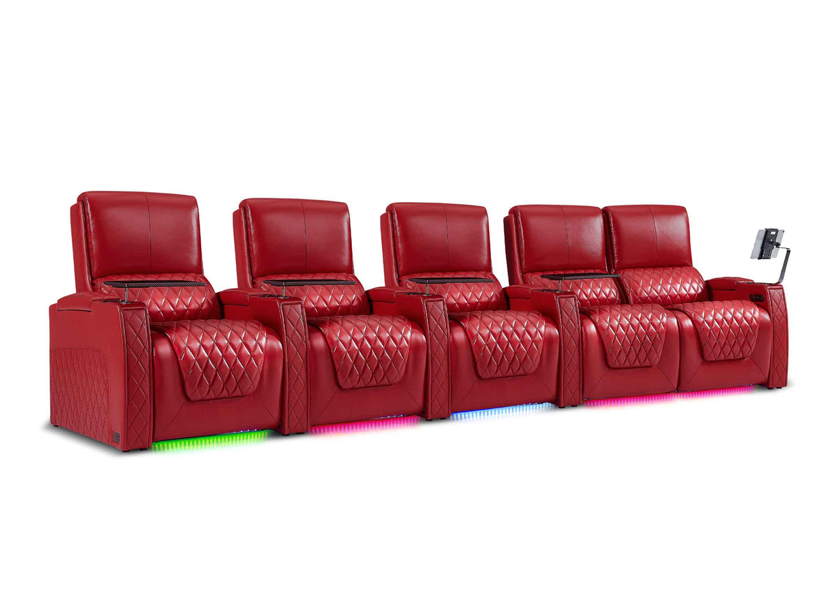 Weilianda AstroUltra XL Series – Big & Tall Design Five Seat Home Theater Seating | Extra Space to Relax & Premium Leather