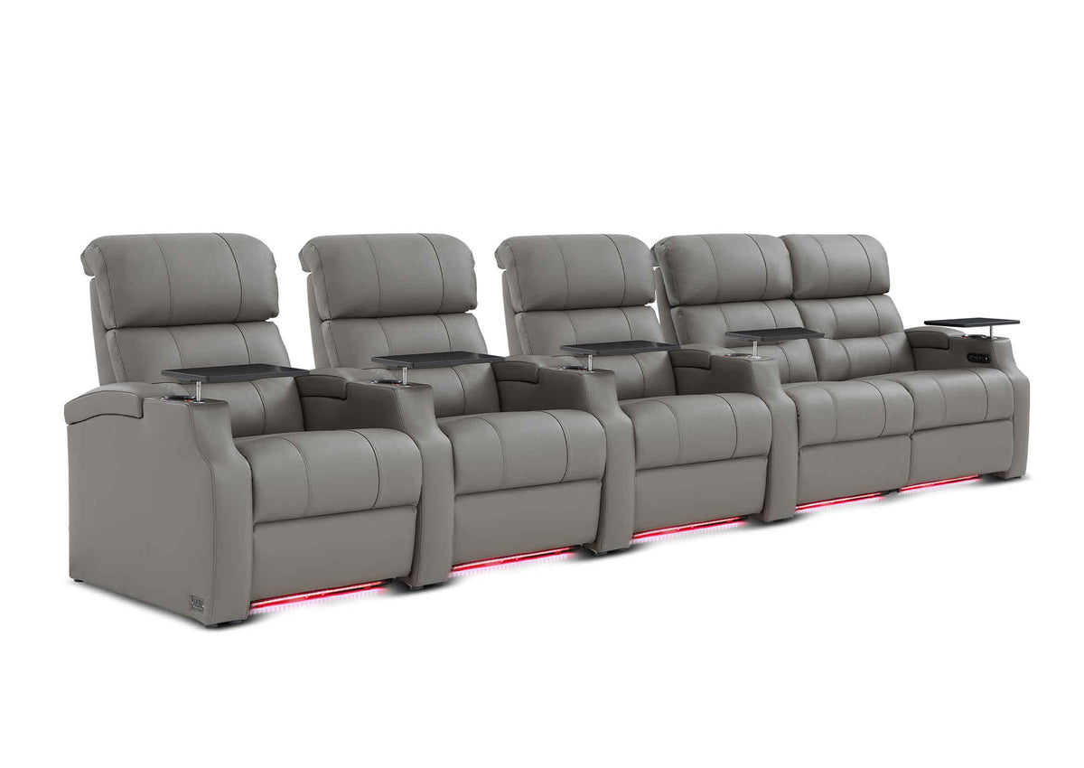 Weilianda Vanguard XL Series 5-Seat Electric Theater Recliner | Extra-Wide Comfort & Premium Leather