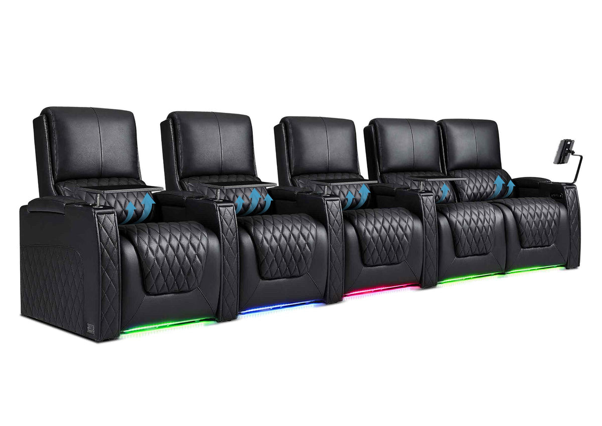 Weilianda AstroUltra Lumbar Series 5-Seat Home Cinema Chairs with Integrated Lumbar Support
