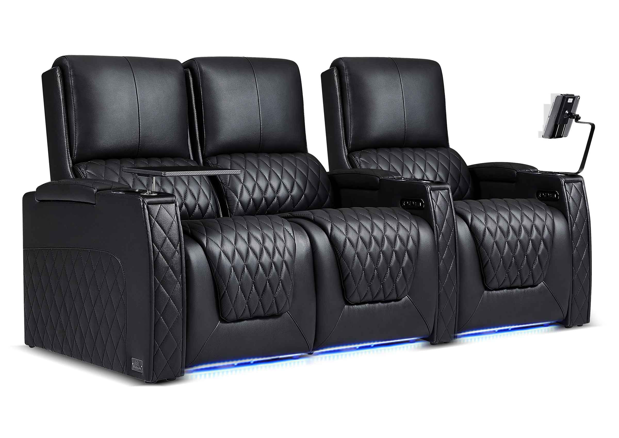 Weilianda 2025 Astronaut Series Zero Gravity Recliner for Home Theater With 7-color Ambient Lighting-Black