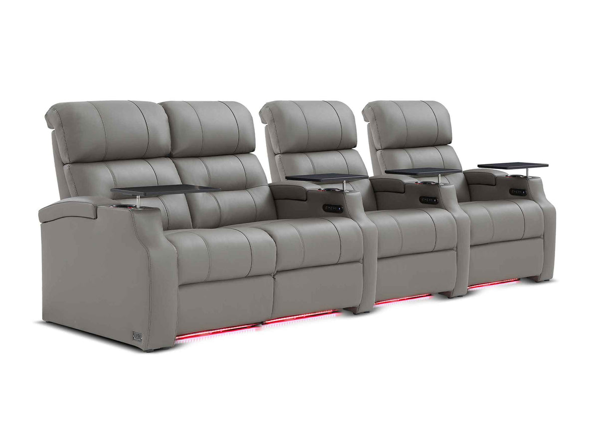 Weilianda Vanguard XL Series Four Seat Genuine Leather Sofa | Generous Seating & Zero Gravity Reclining