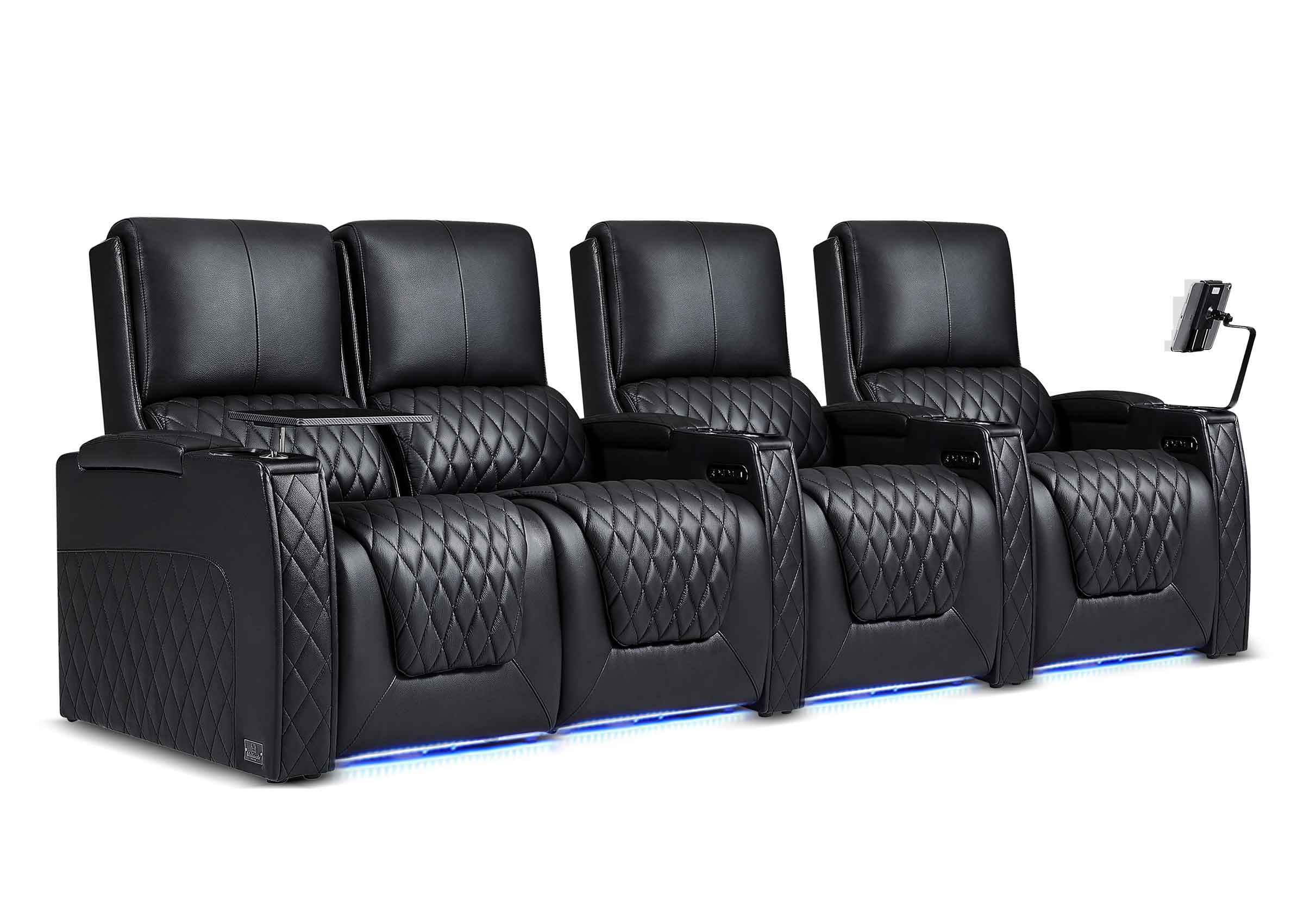 Weilianda 2025 Astronaut Series Zero Gravity Recliner for Home Theater With 7-color Ambient Lighting-Black
