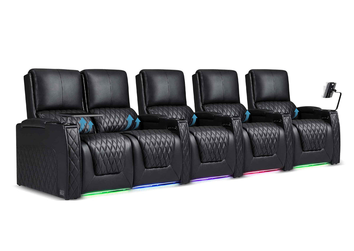 Weilianda AstroUltra Lumbar Series 5-Seat Home Cinema Chairs with Integrated Lumbar Support