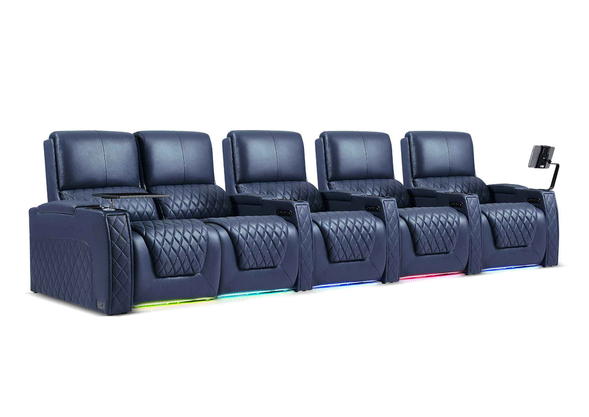 Weilianda AstroUltra XL Series – Big & Tall Design Five Seat Home Theater Seating | Extra Space to Relax & Premium Leather