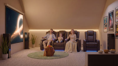 Electric recliner sofa in a modern living room for comfortable TV watching and daily relaxation