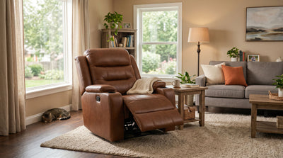 massage recliner chair in a modern living room