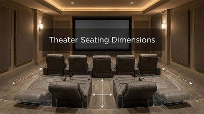 Home theater seating plan showing recline clearance, row spacing, and side aisle for a private theater project