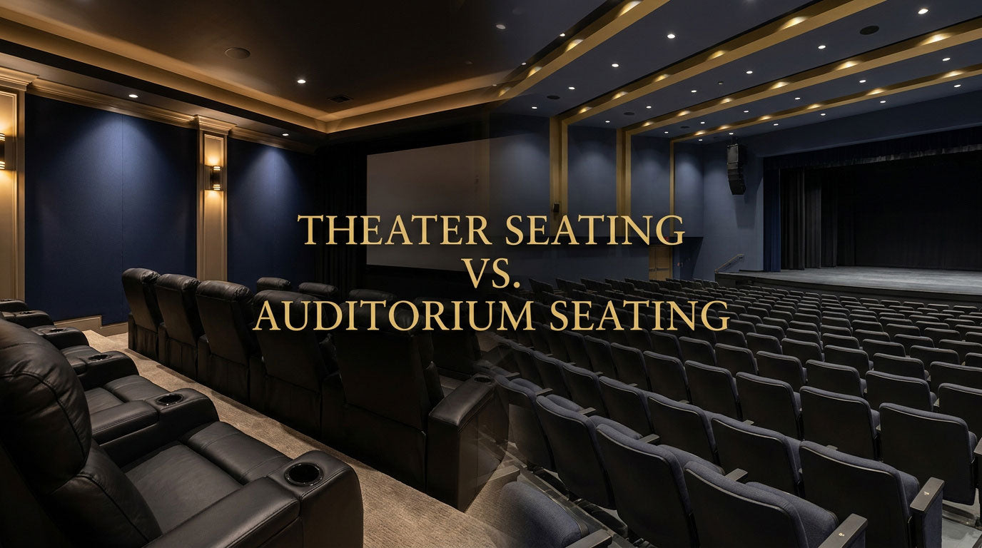 Private theater recliners compared with fixed auditorium seating