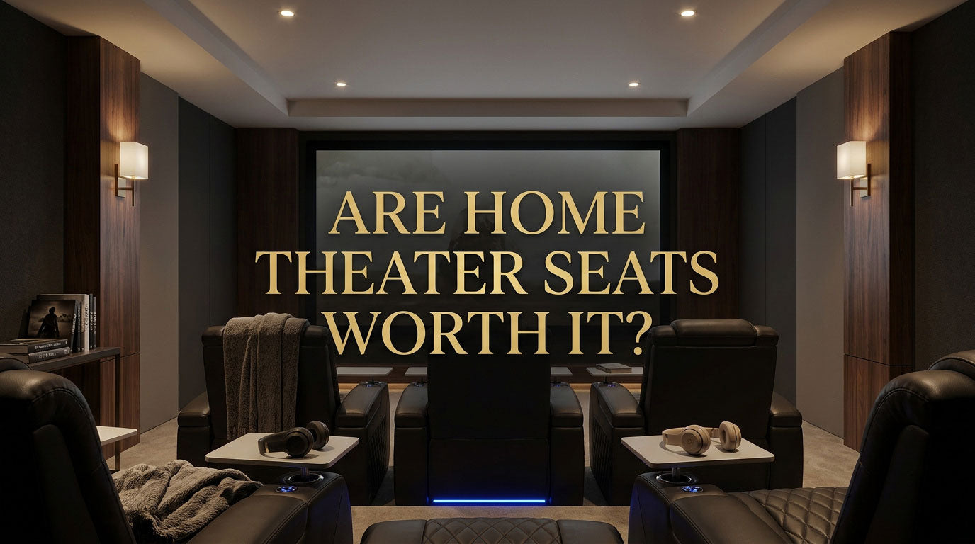 ALT：Home theater seats arranged for comfortable long movie viewing