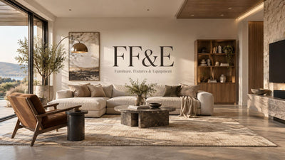 FF&E furniture fixtures and equipment in a contemporary interior design project