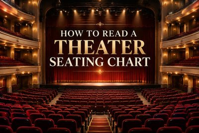 Theater seating chart explained with auditorium sections rows and seats shown in a realistic theater interior.