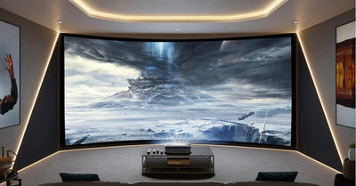 Projector and TV home theater display comparison