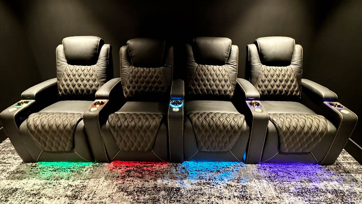 7-Color LED Theater Seating: Transform Home Cinema