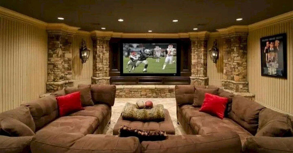 L-shaped sofa layout in the living room