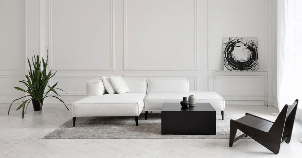 White modern modular sofa