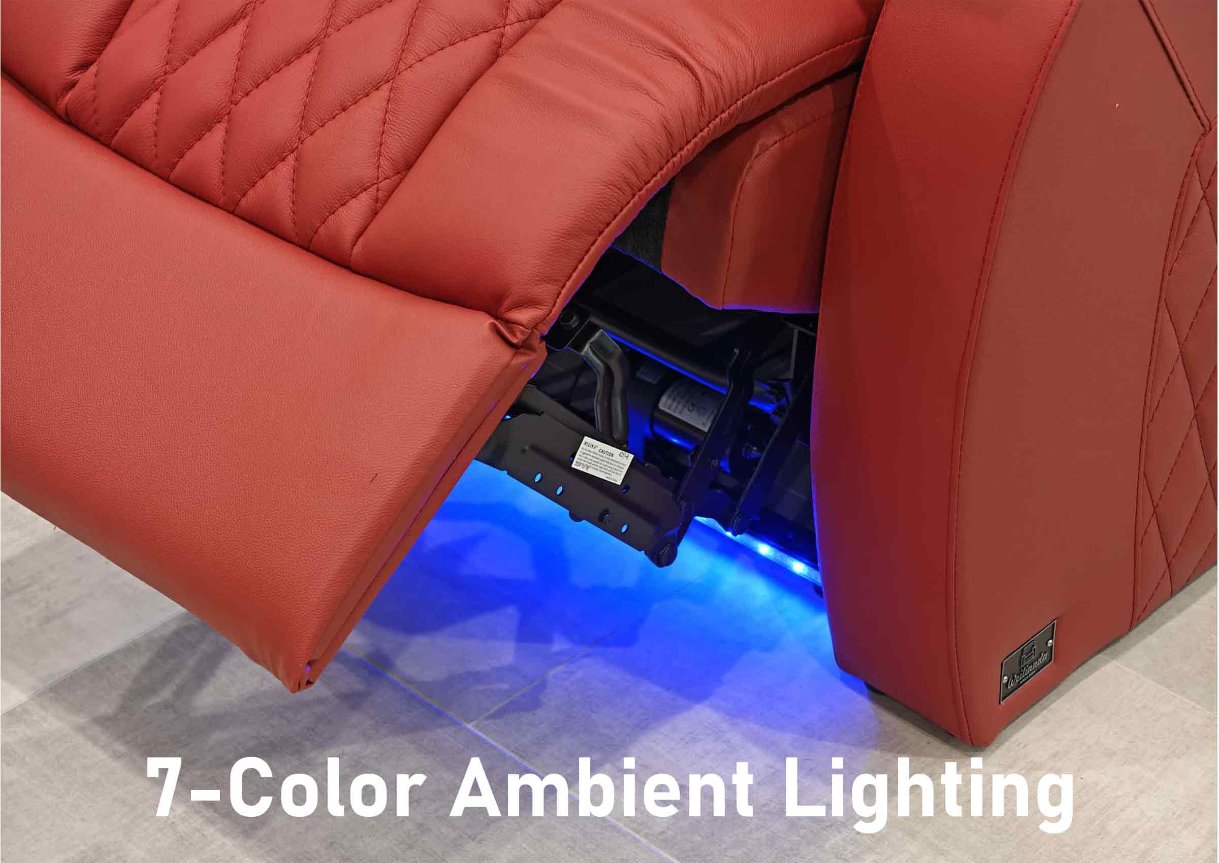 Theater Recliner Sofas With 7 Colors Ambient Lighting