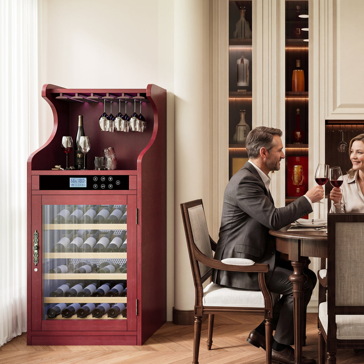 Connoisseur Wine Cooler Cabinet with 50–70% Humidity Control & Low-Noise Operation