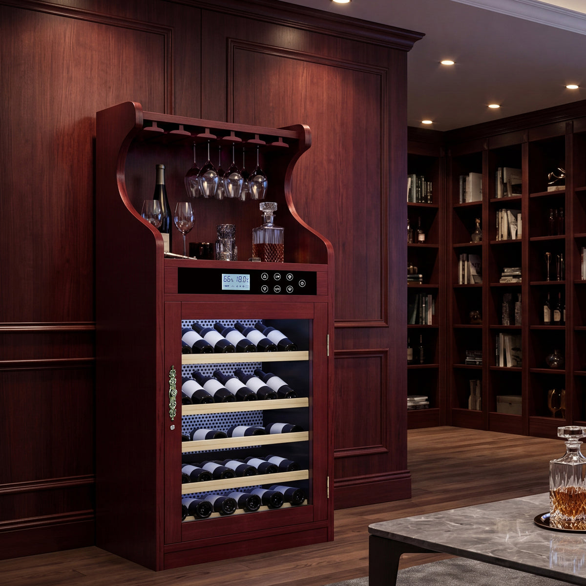 Connoisseur Wine Cooler Cabinet with 50–70% Humidity Control & Low-Noise Operation