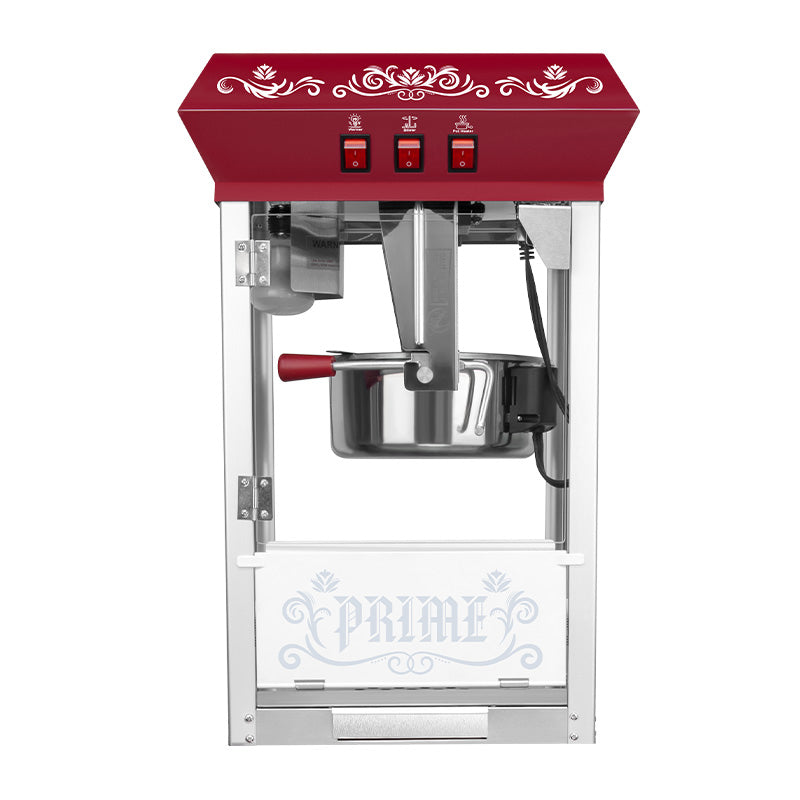 Commercial 12 Oz Countertop Popcorn Machine with Tempered Glass & Warming Deck, 850W