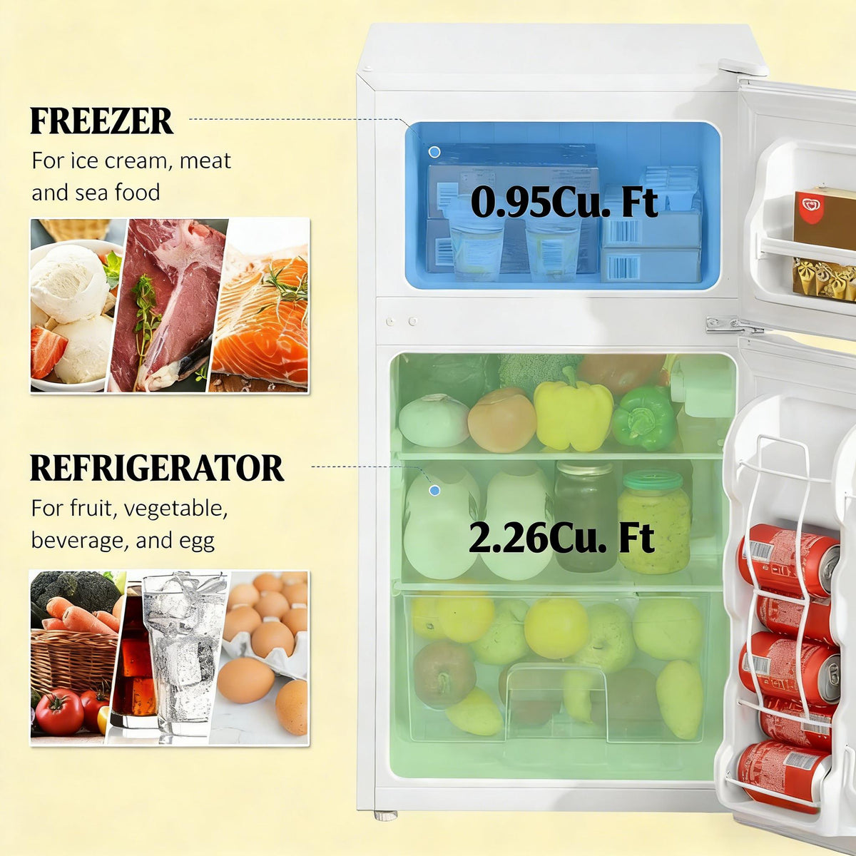Home Office Compact Refrigerator,Mini Fridge