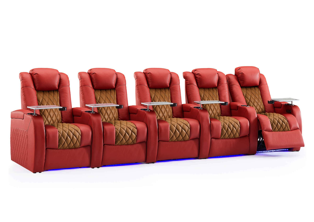 5 Seating Row | Set of 5 Home Theater Recliners
