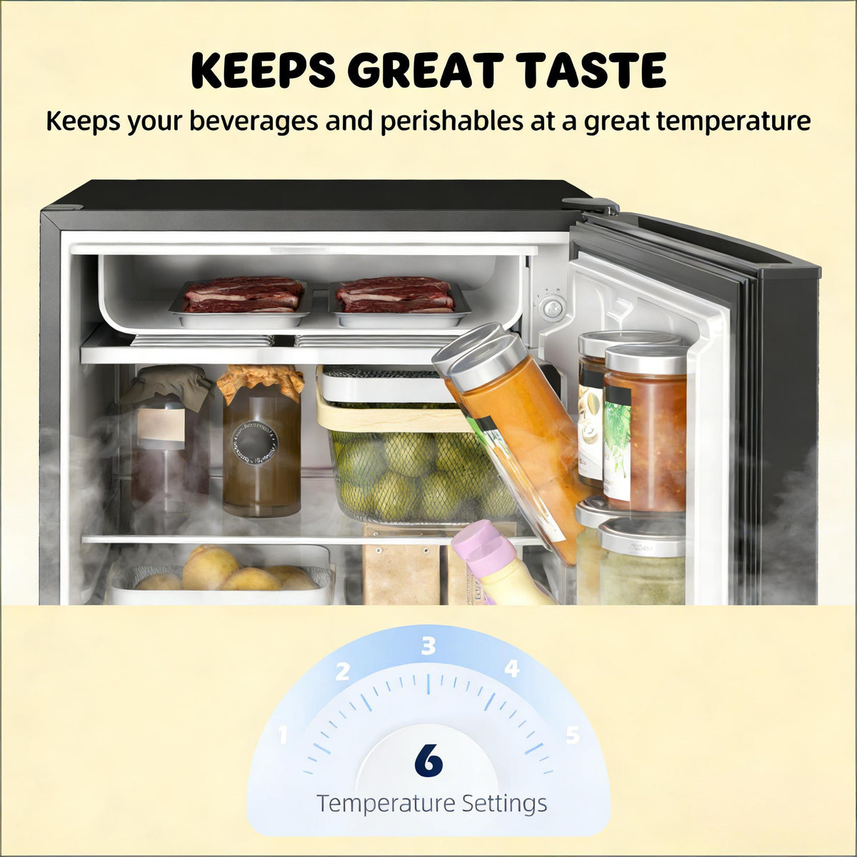 Space-Saving Single-Door Mini Fridge for Home & Office