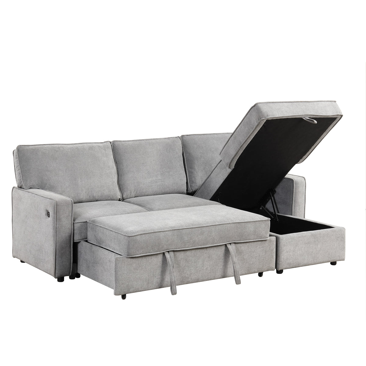 Oversized 162" L-Shaped Cloud Modular Sectional with 6 Plush Pillows