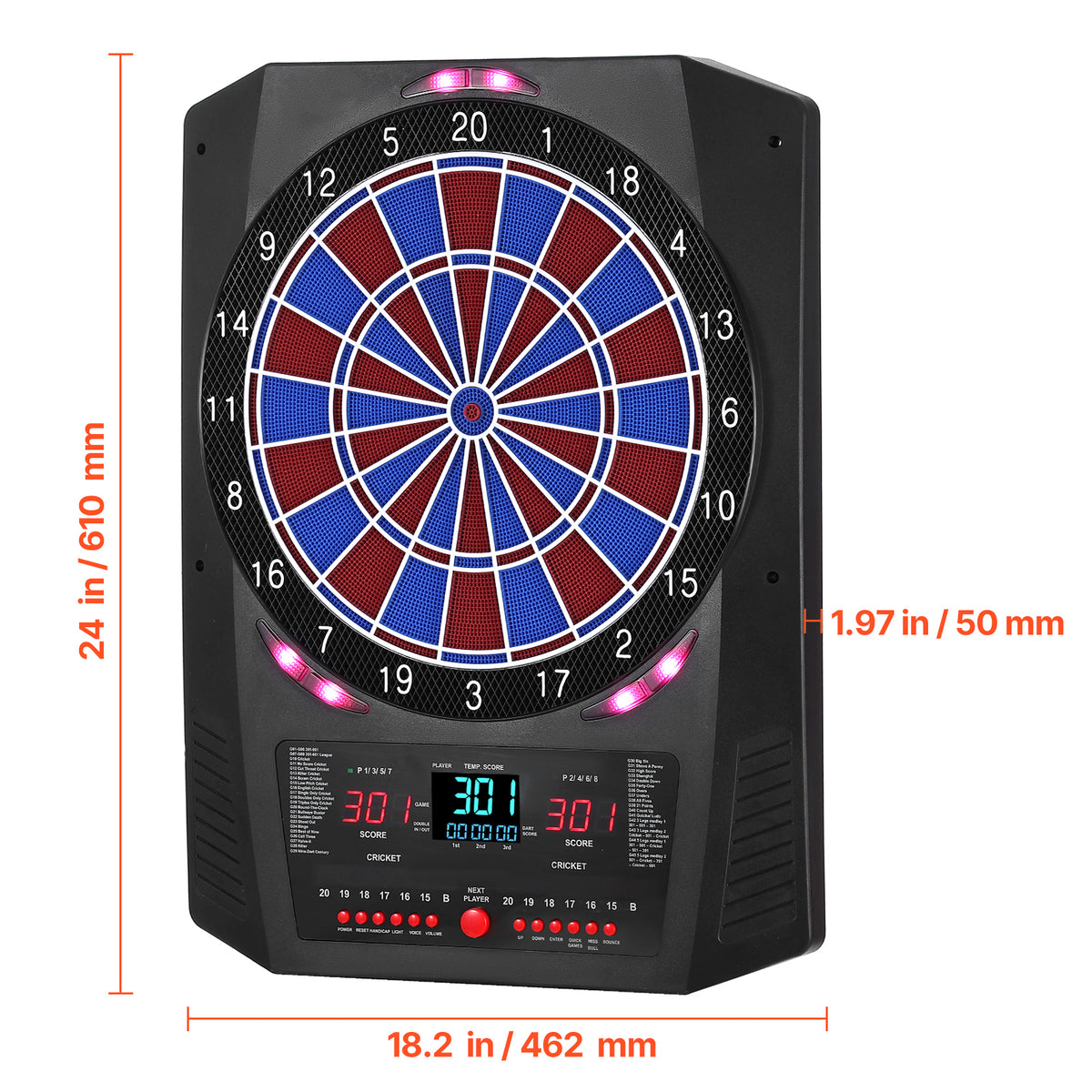 Ultimate Electronic Dartboard with 45 Games, LED Scoring & 8-Player Mode