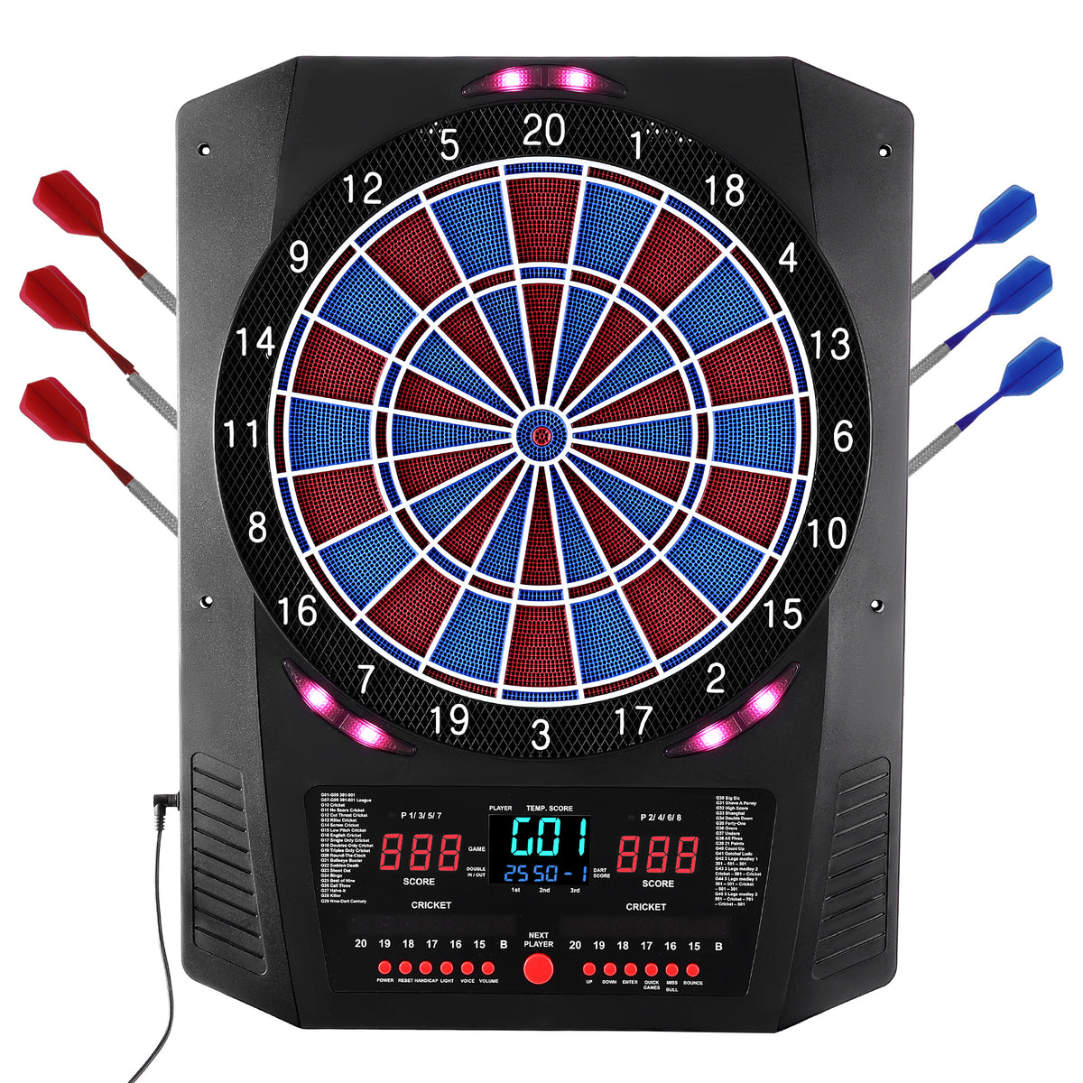 Ultimate Electronic Dartboard with 45 Games, LED Scoring & 8-Player Mode