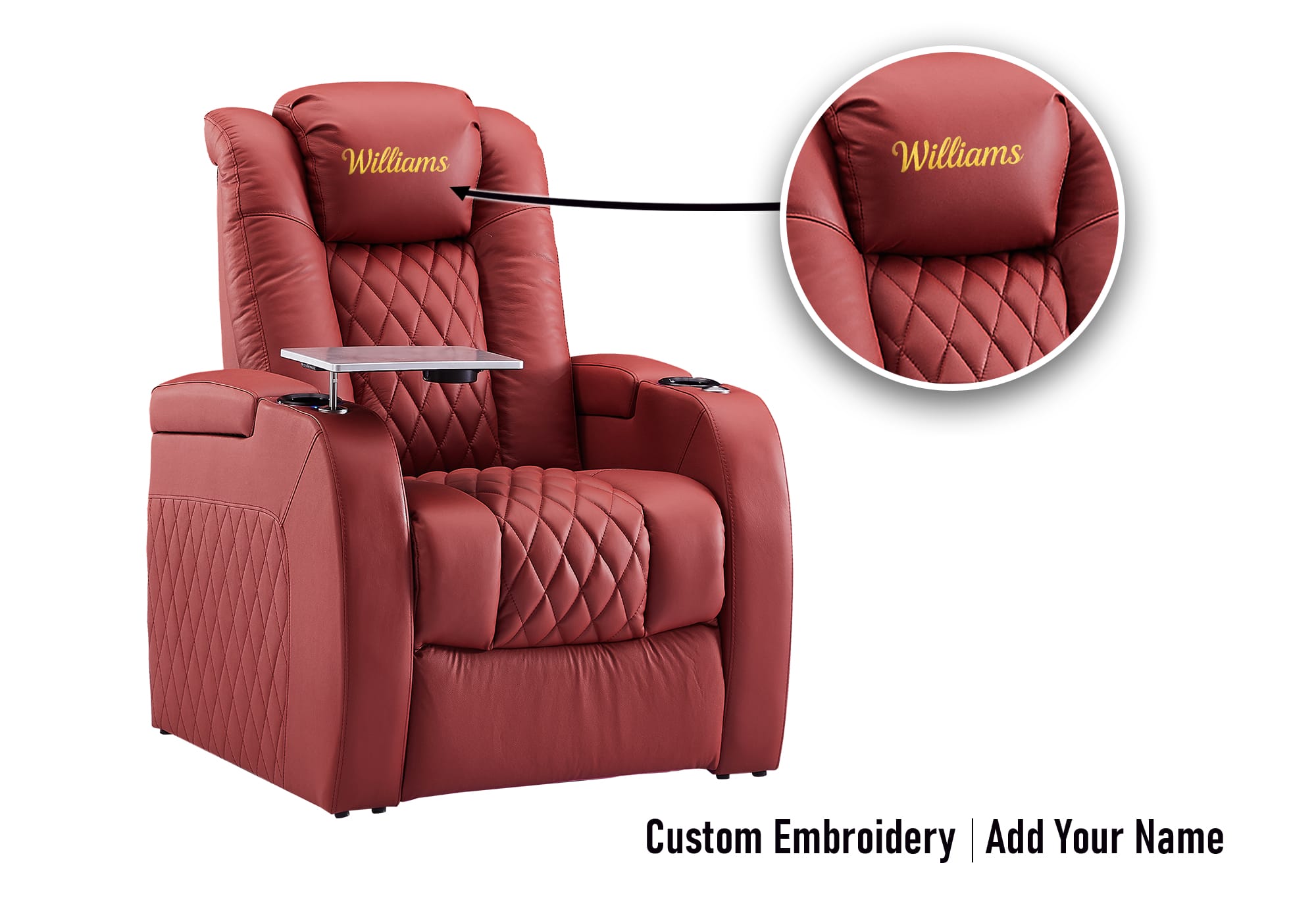 Weilianda FortLux Series Headrest Embroidery Custom Single Home Theater Recliner