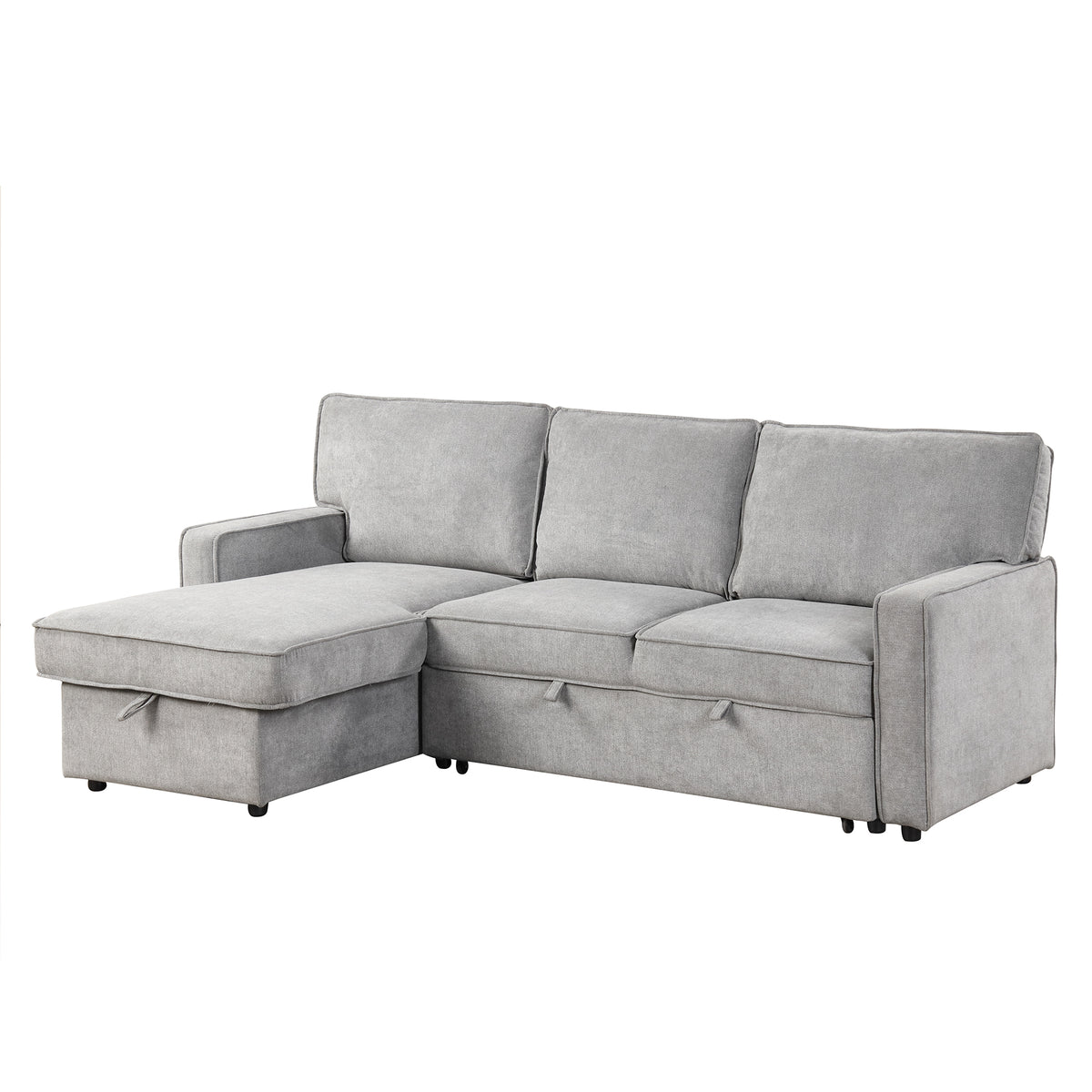 Oversized 162" L-Shaped Cloud Modular Sectional with 6 Plush Pillows