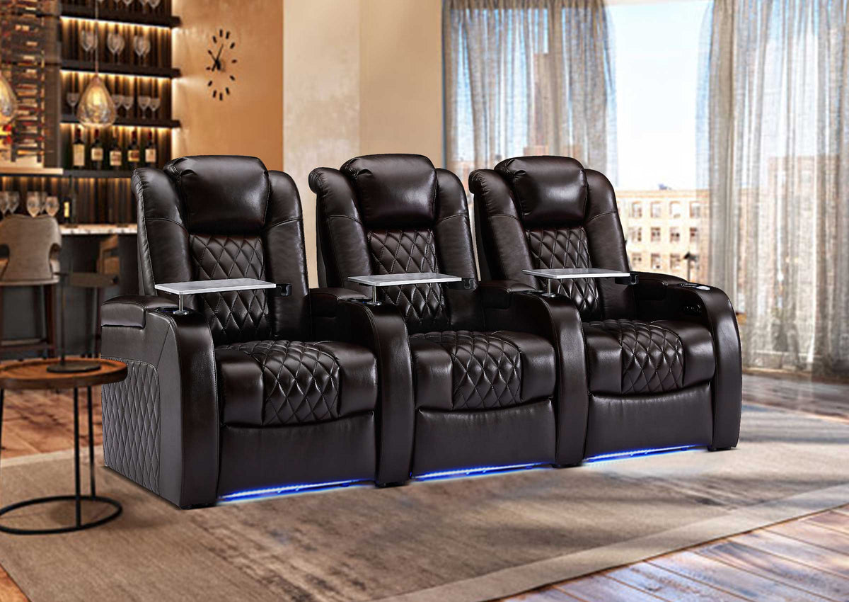 Brown Recliners | Luxury Series | Home Theater Seating