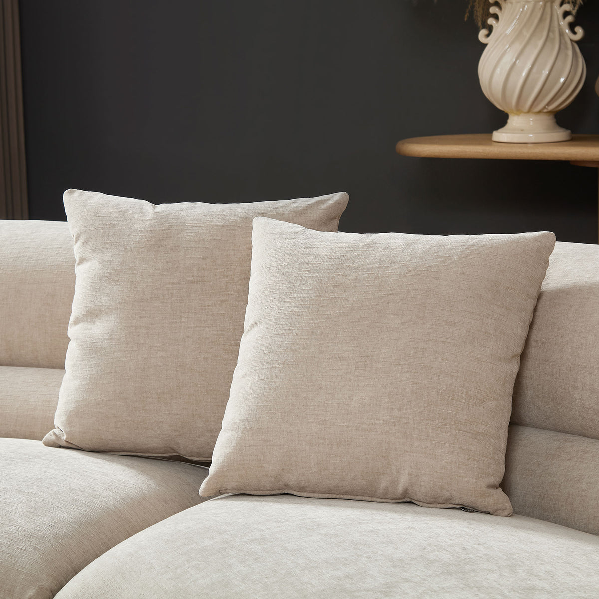 Sleek 3-Piece Curved Modular Sectional with Free-Form Comfort