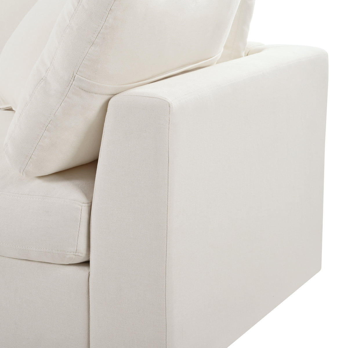Spacious 128" U-Shaped Modular Sectional with Dual Movable Ottomans