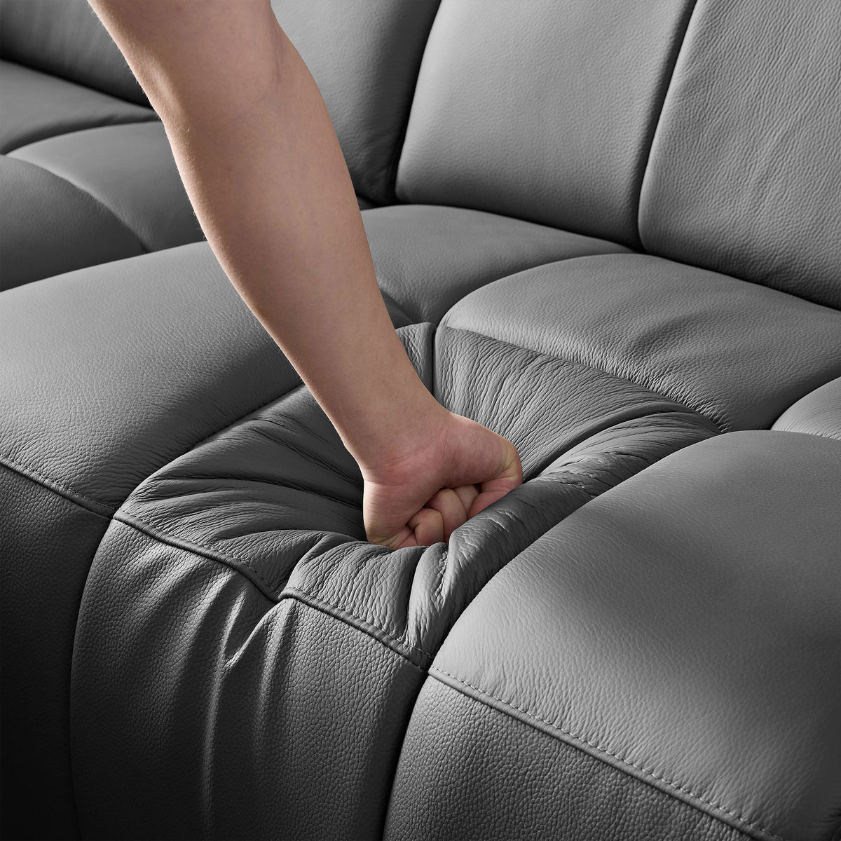 Premium L-Shaped Power Reclining Leather Sectional with USB, Headrests & Footrests