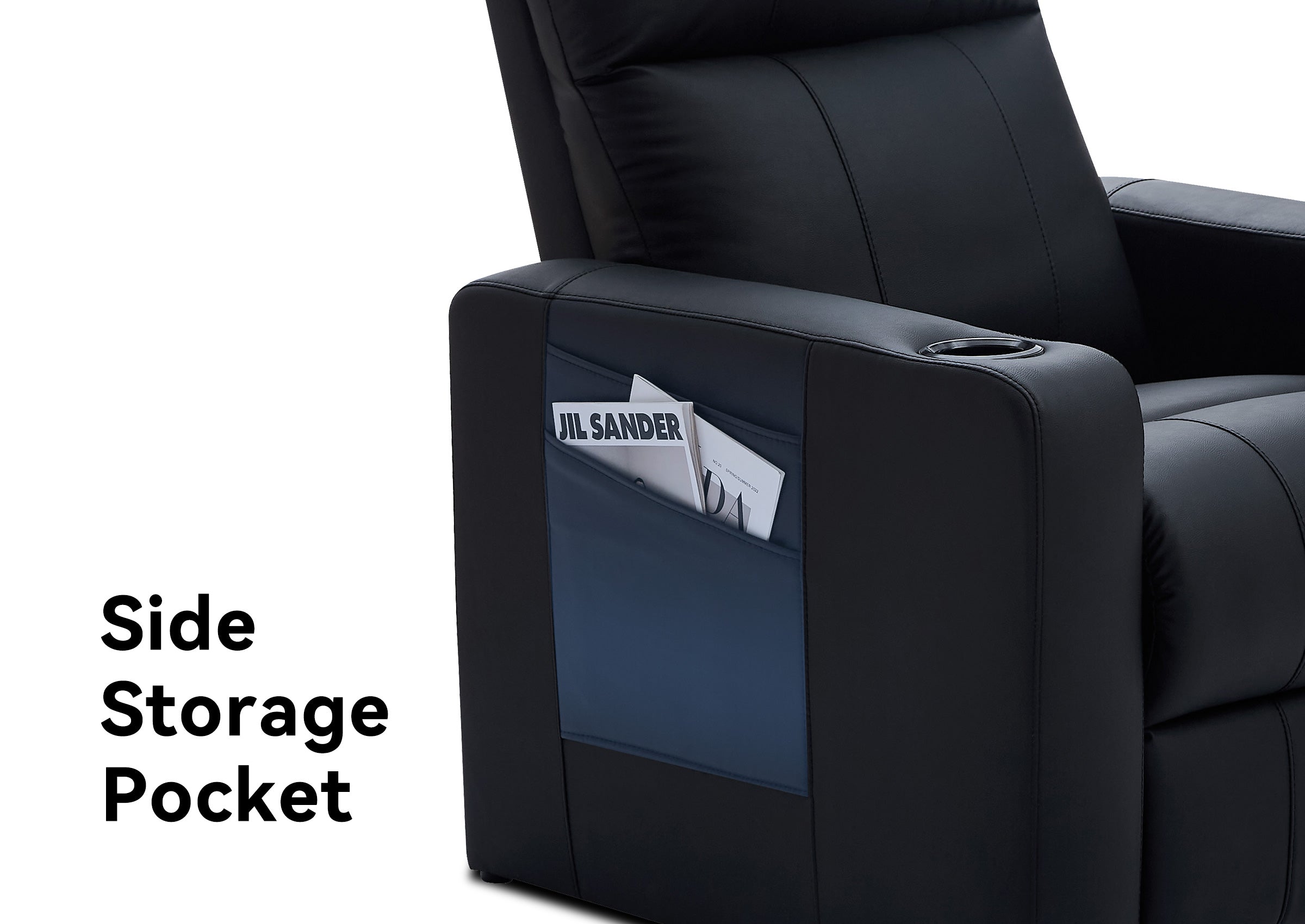 Weilianda ZeoFlex Series Zero Gravity Power Theater Recliner with RGB Ambient Lighting