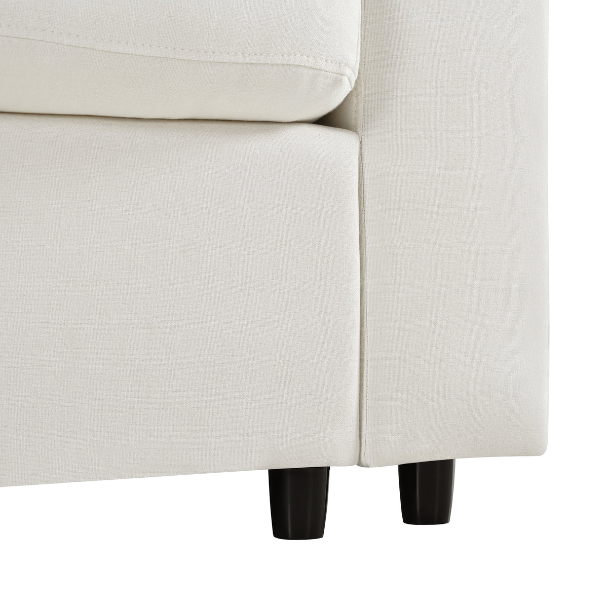 Spacious 128" U-Shaped Modular Sectional with Dual Movable Ottomans