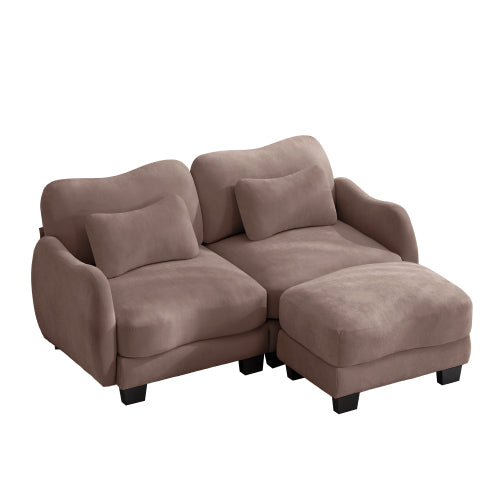 Oversized U-Shaped Chenille Sectional with Dual Movable Ottomans
